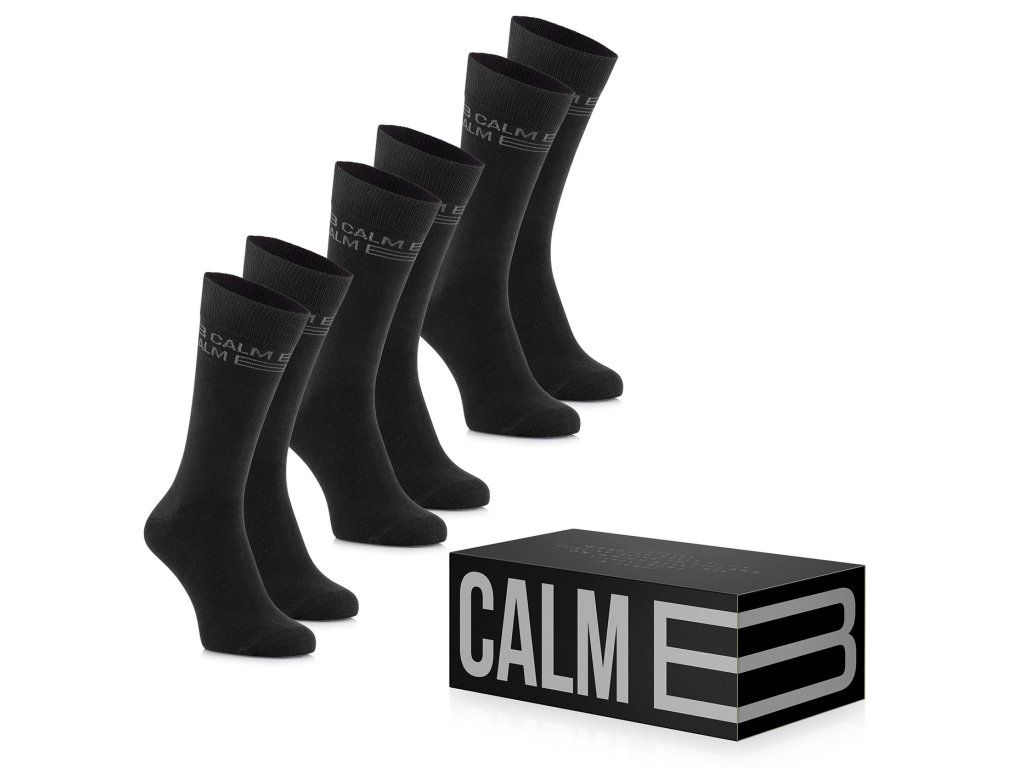 DLOUHÉ PONOŽKY ČERNÉ 3-PACK